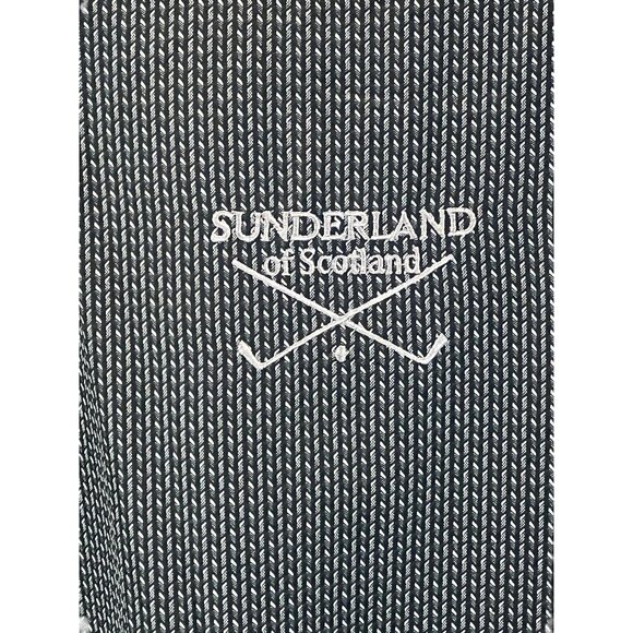 Sunderland Of Scotland Mens Textured Classic Pullover Vest Black White Golf L Sp - Picture 3 of 16